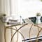 Glitzhome&#xAE; Metal Tall Accent Table with Glass Top Set